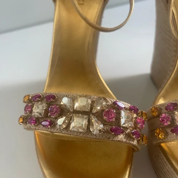 NEW AUTHENTIC GUCCI SWAROVSKI WEDGES - Picture 13 of 17